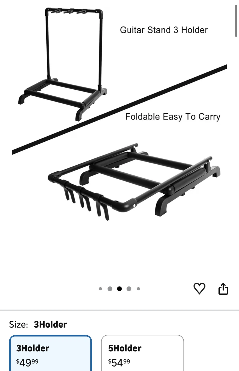 Guitar Stand - Foldable, Holds 3 - photo 3