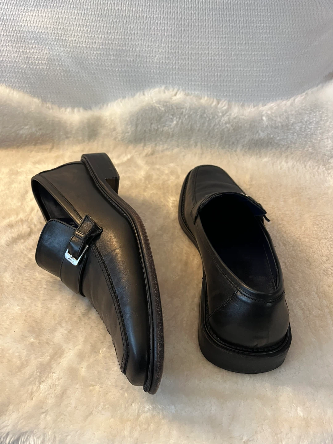 Salvatore Ferragamo Black Leather Loafers - Size 7 - photo 4