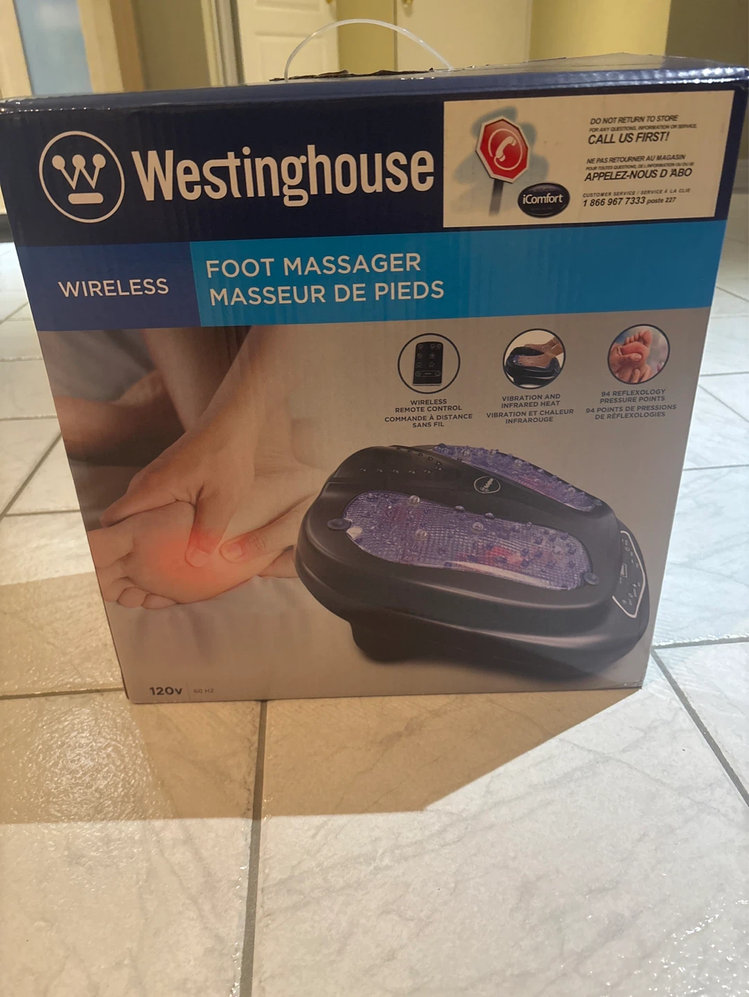Westinghouse Wireless Foot Massager with Infrared Heat