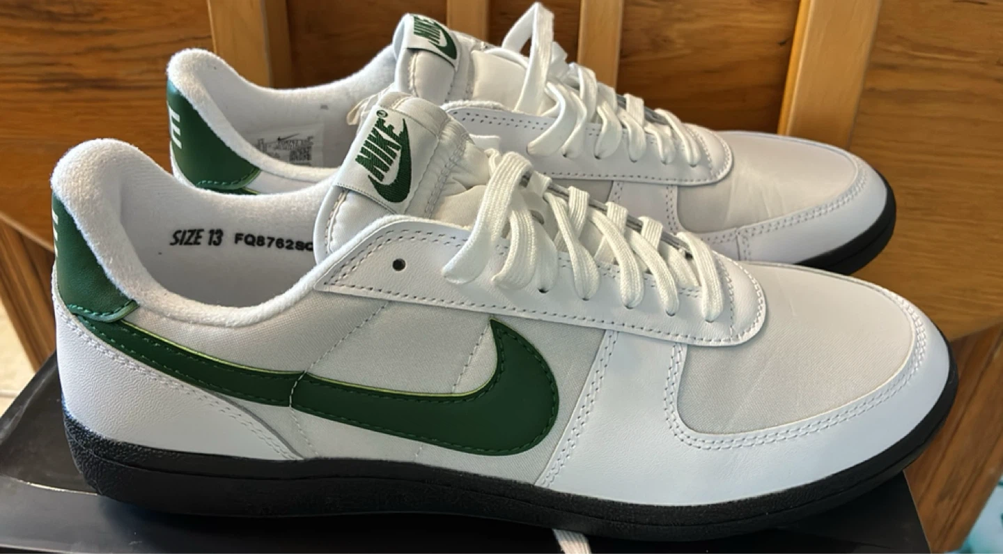 New in box Nike Field General Sneakers White Green Size 13 - photo 2