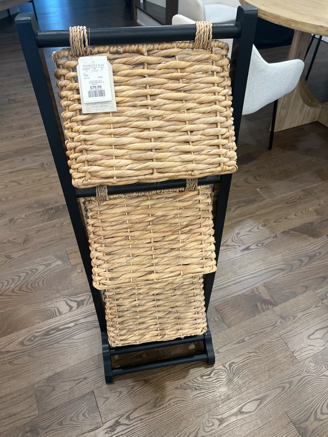3-Tier Woven Basket Stand - photo 3