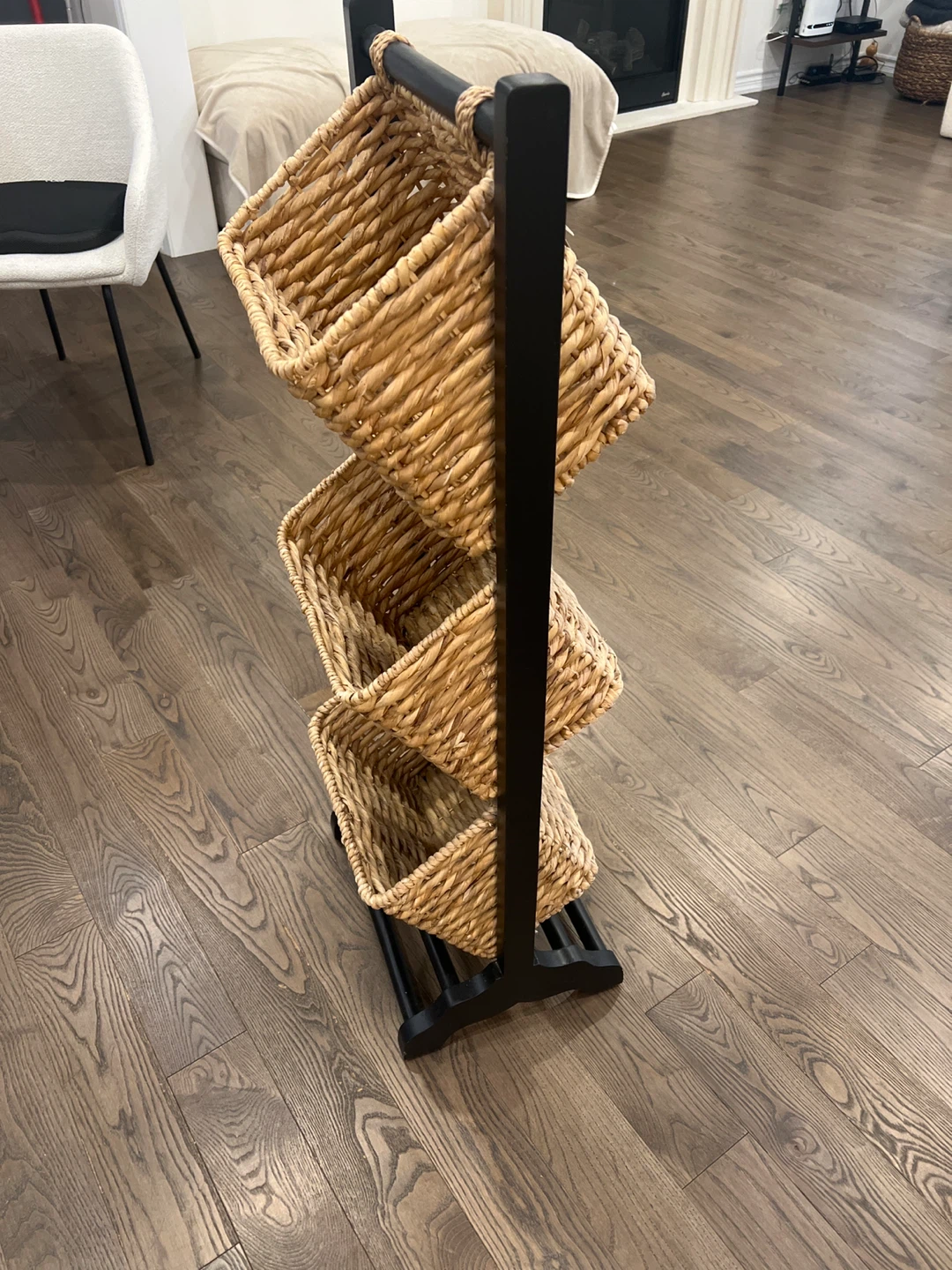 3-Tier Woven Basket Stand - photo 2