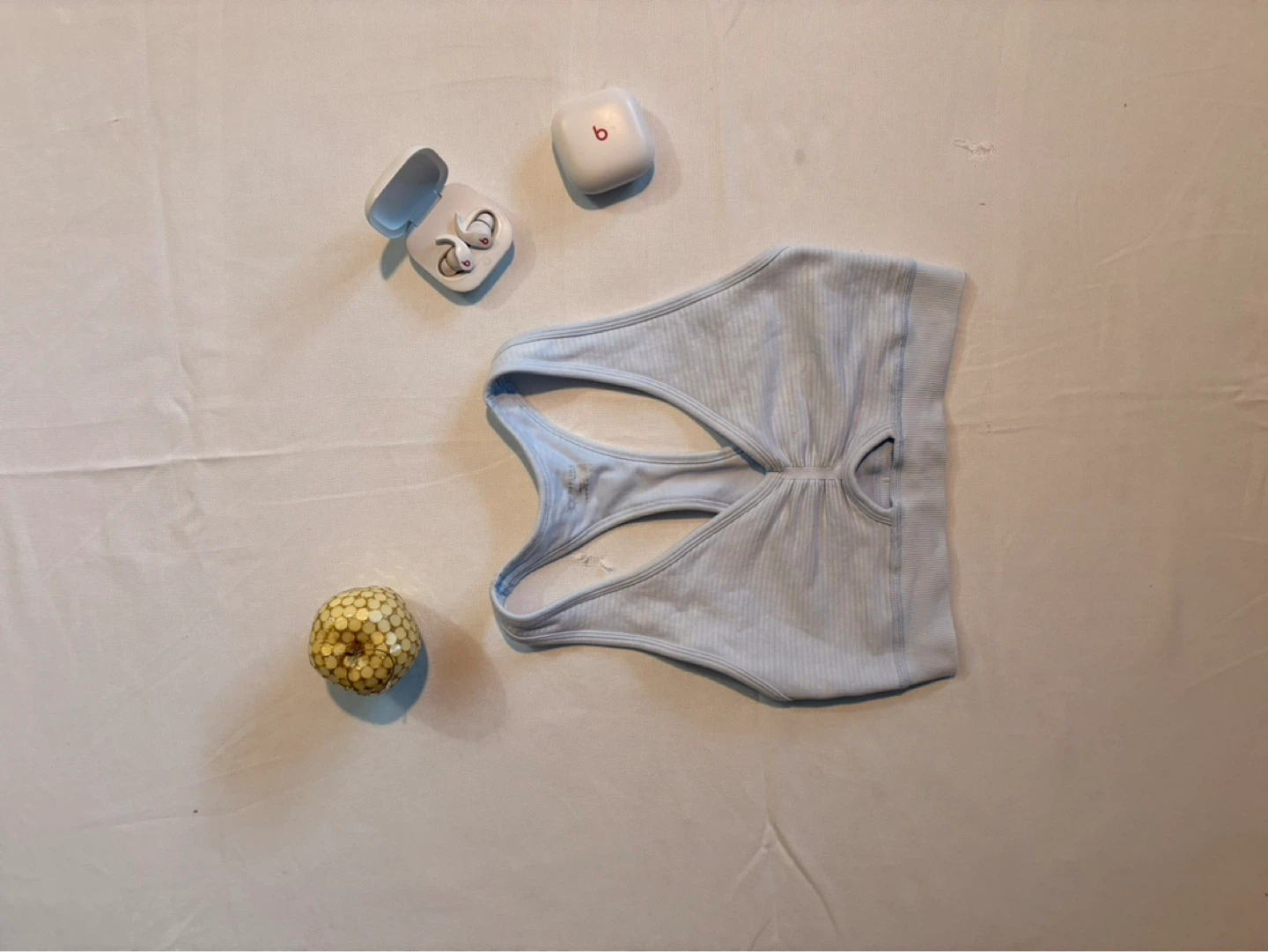 Light Blue Ribbed Sports Bra - photo 2