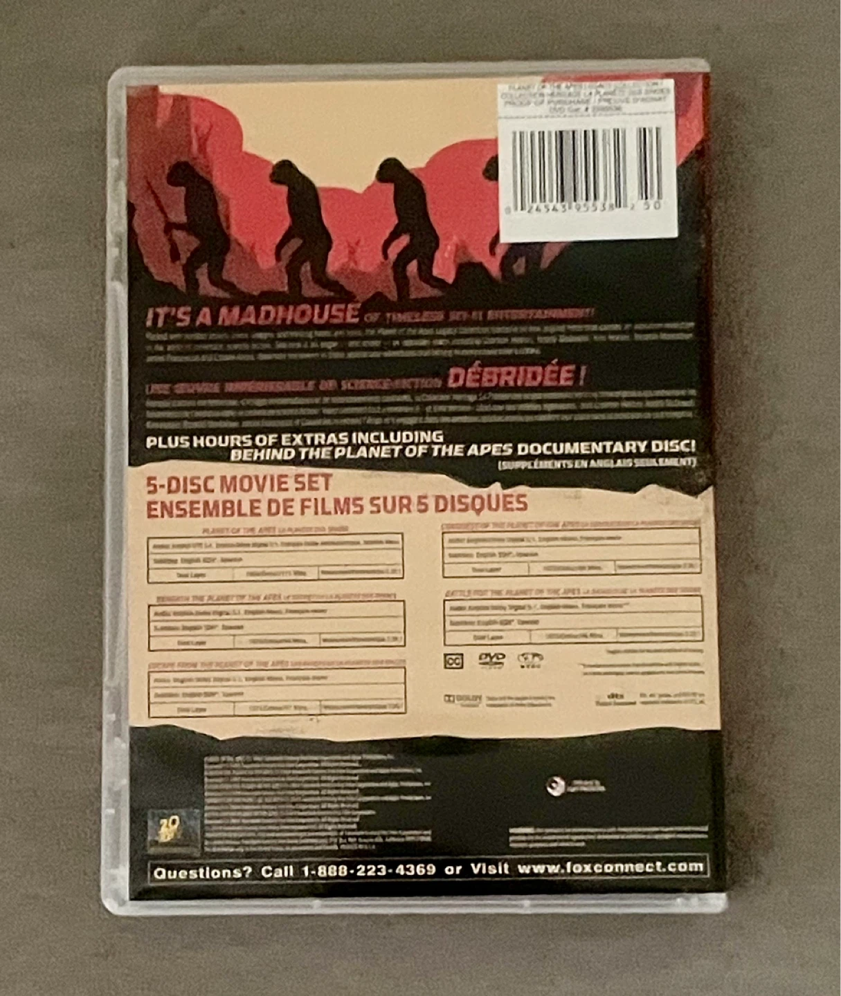 Planet of the Apes Legacy Collection 5-Disc Movie Set - photo 5
