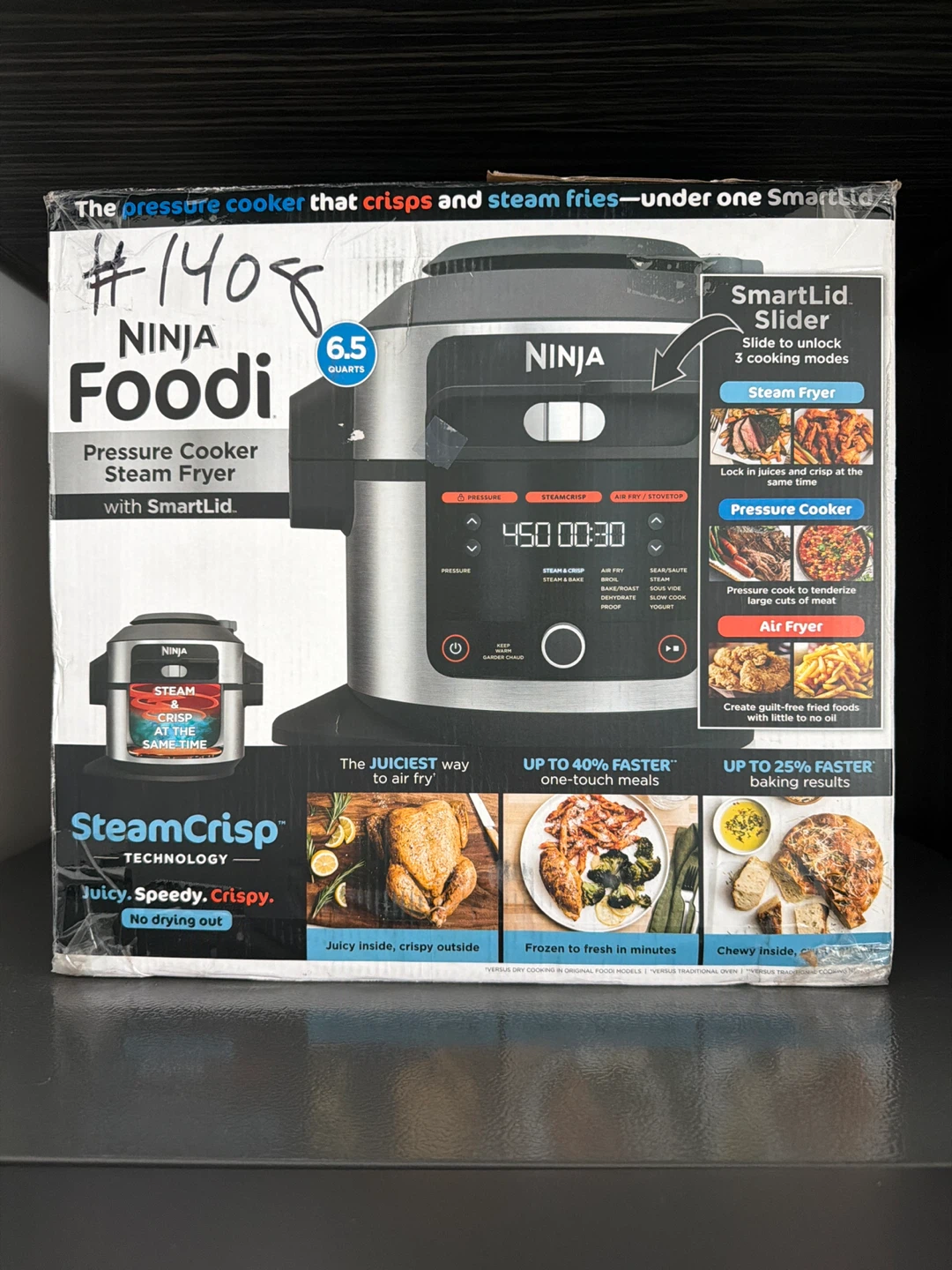 Ninja Foodi Pressure Cooker Steam Fryer with SmartLid