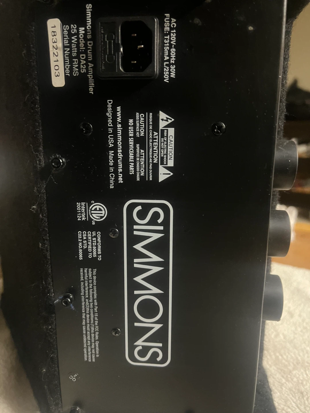 Simmons Drum Amplifier Works Great Loud - photo 2