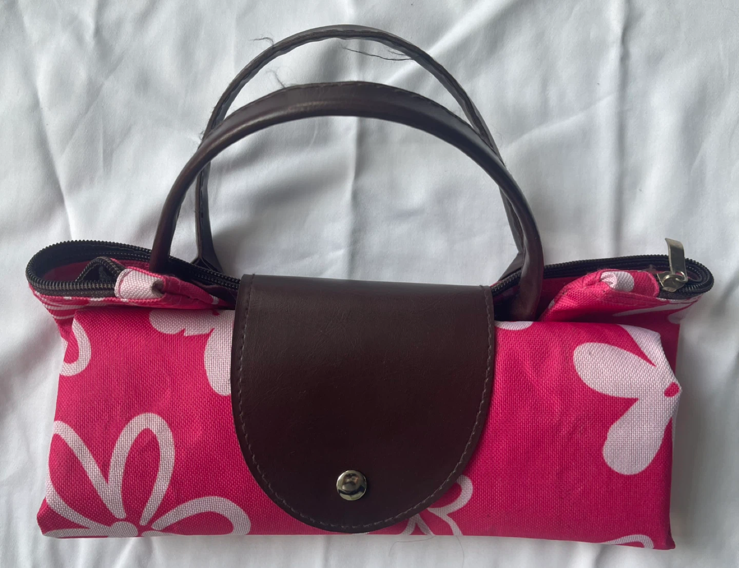 Pink floral tote bag - photo 4