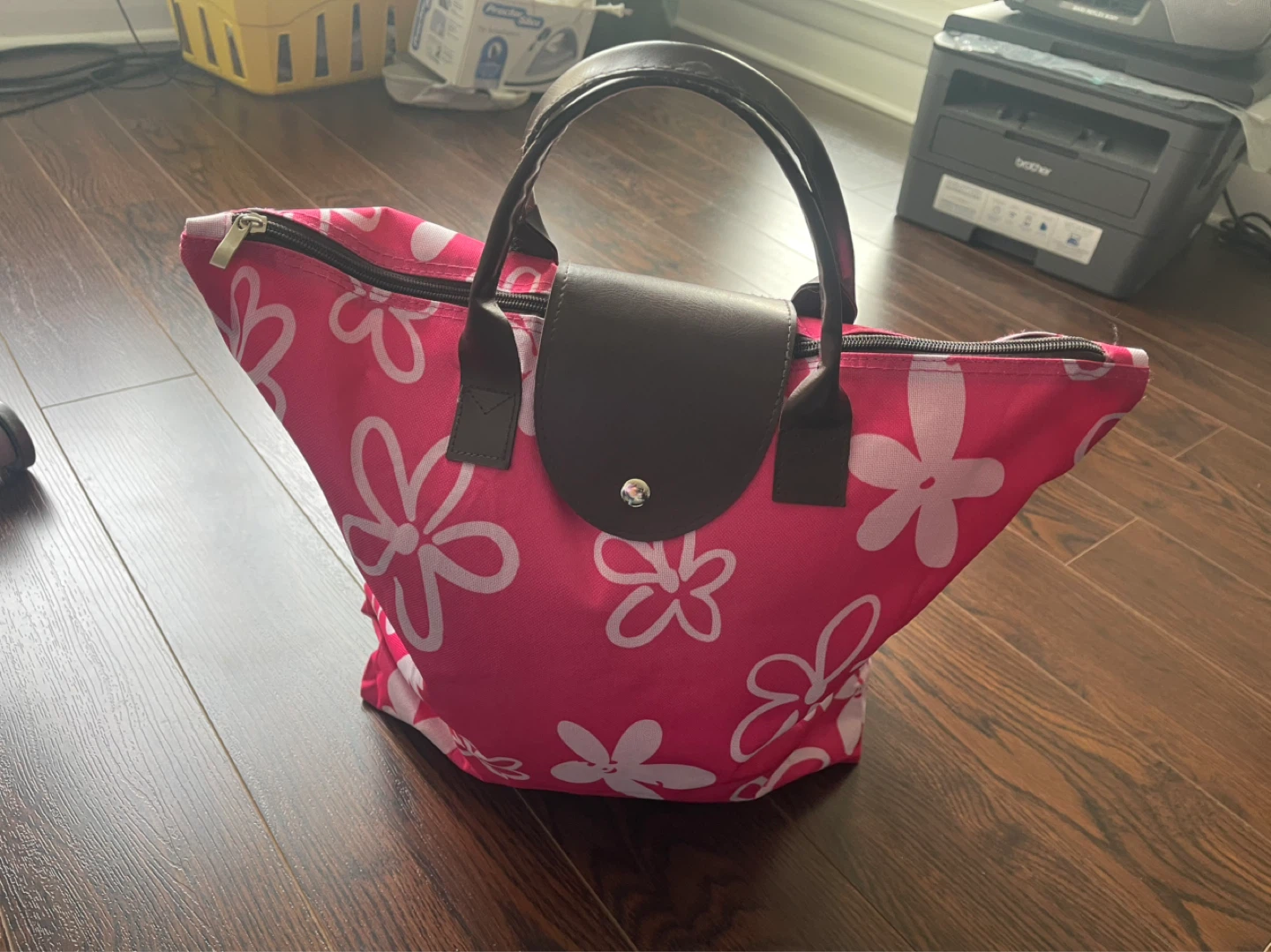 Pink floral tote bag - photo 3
