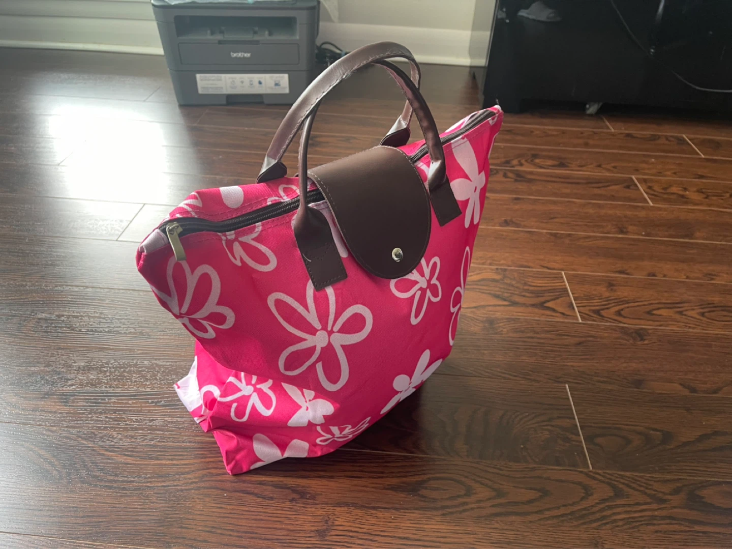 Pink floral tote bag - photo 2