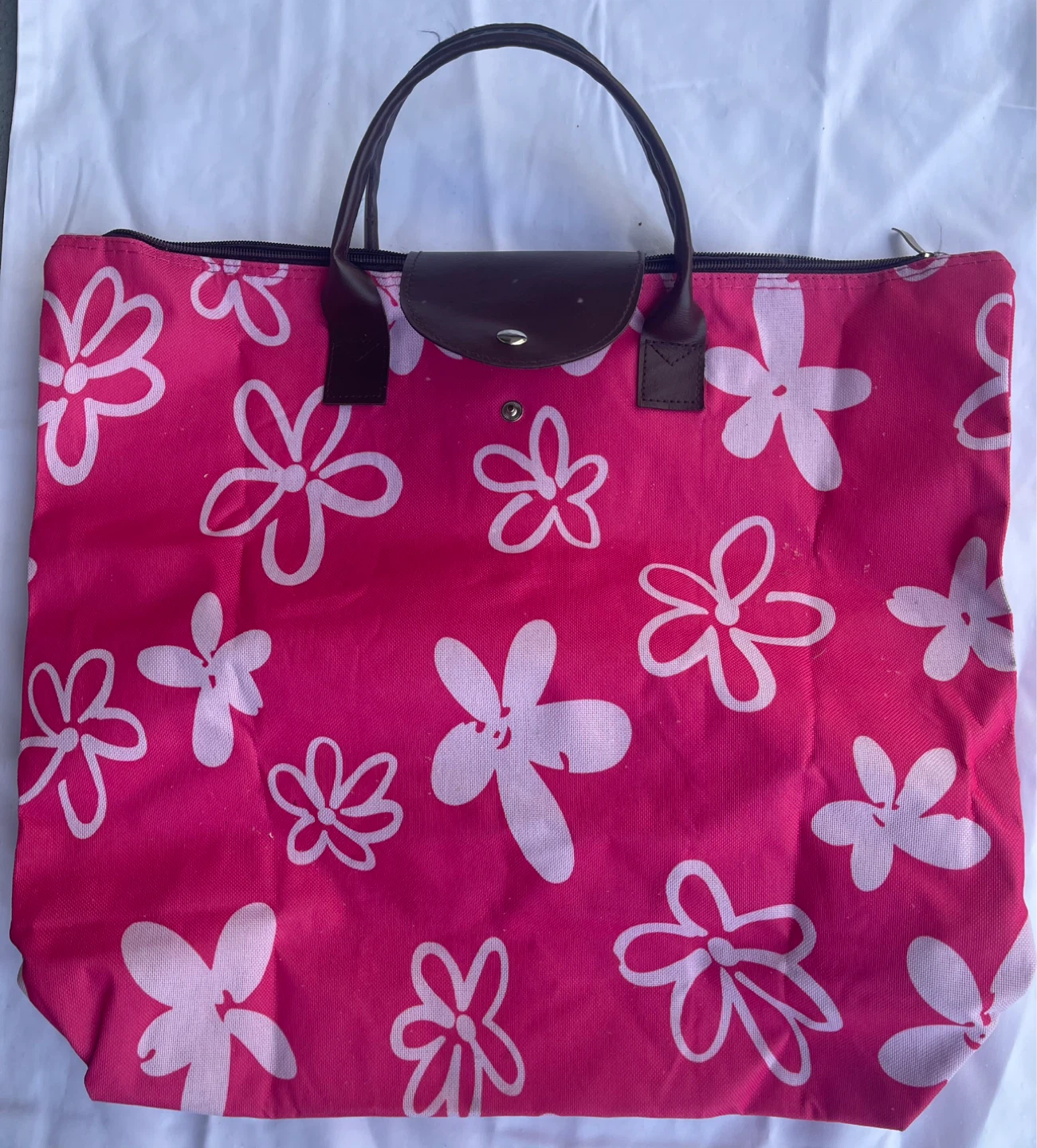 Pink floral tote bag - photo 5