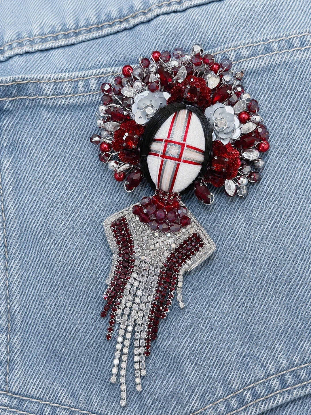 Handmade  Brooch “Motanka” - photo 4