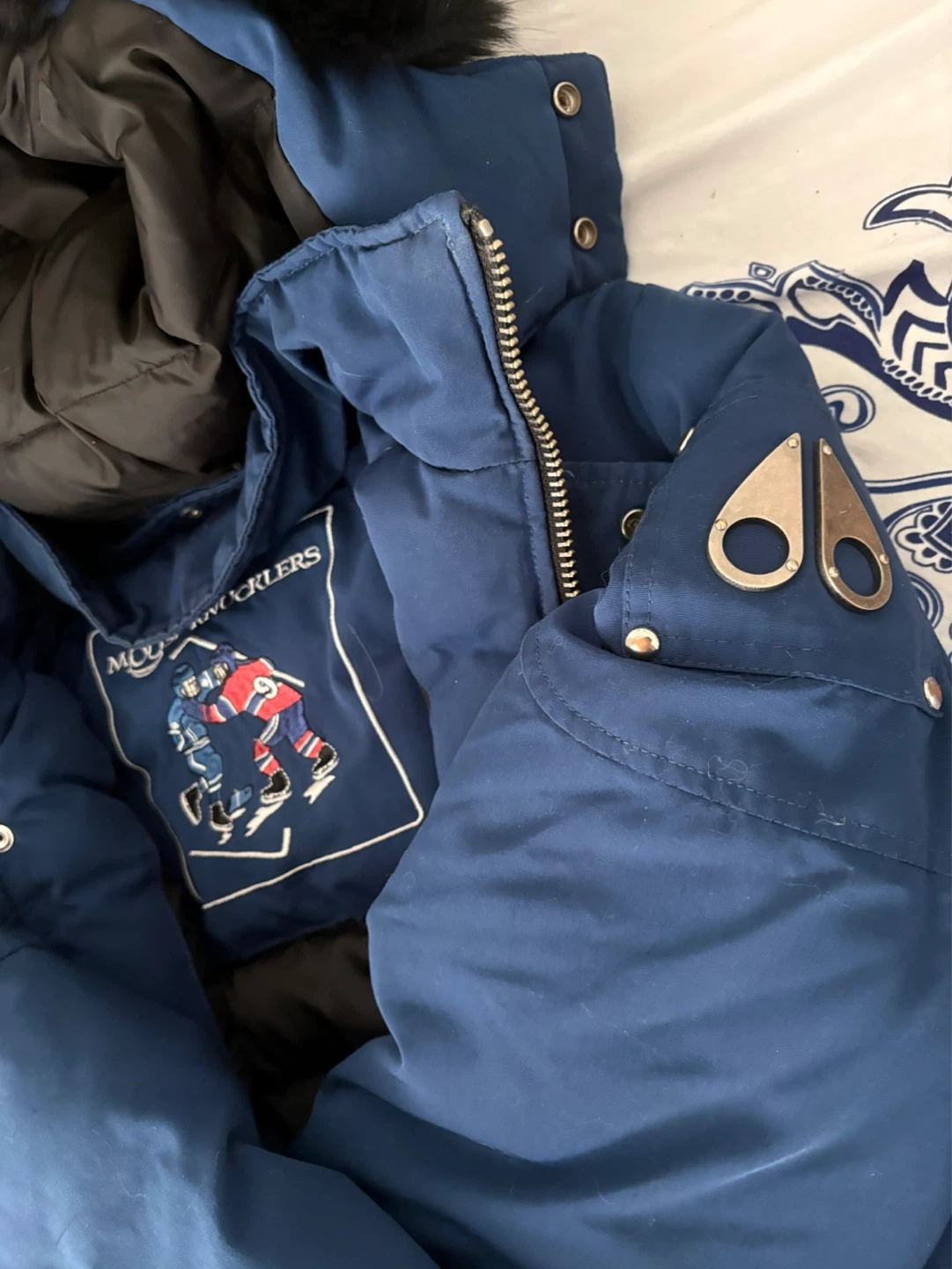 Authentic Women’s Moose Knuckles Down Parka - Blue (Size XL) - photo 3