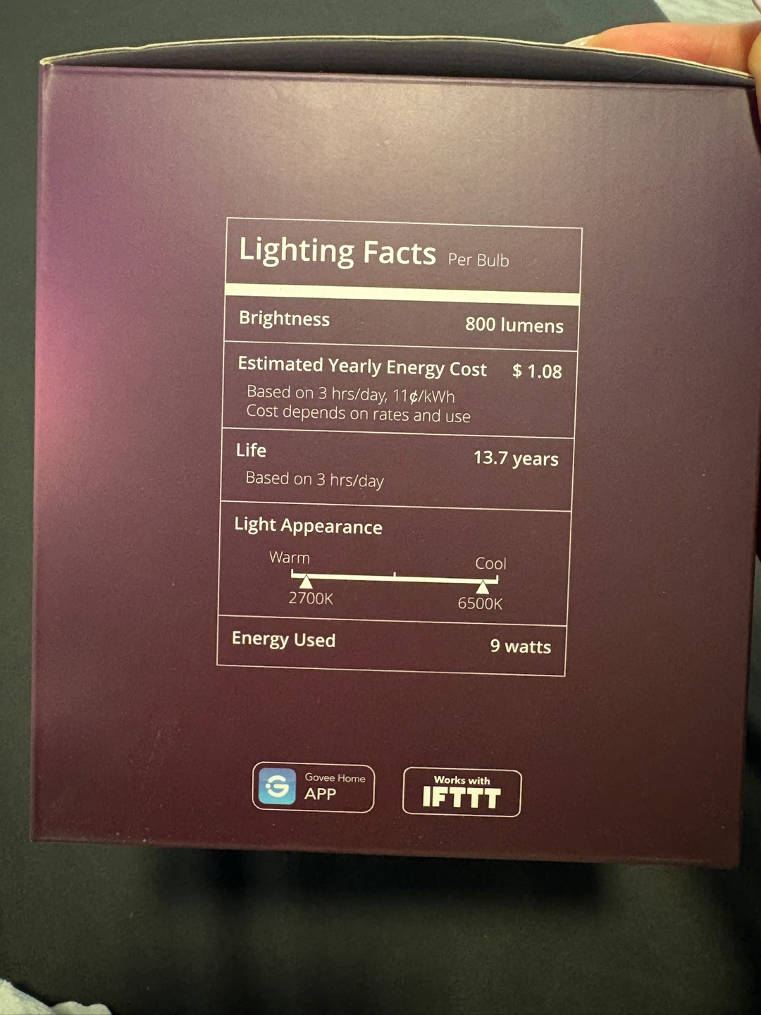 Govee RGBWW Smart LED Bulbs (4 Pack) – New - photo 2