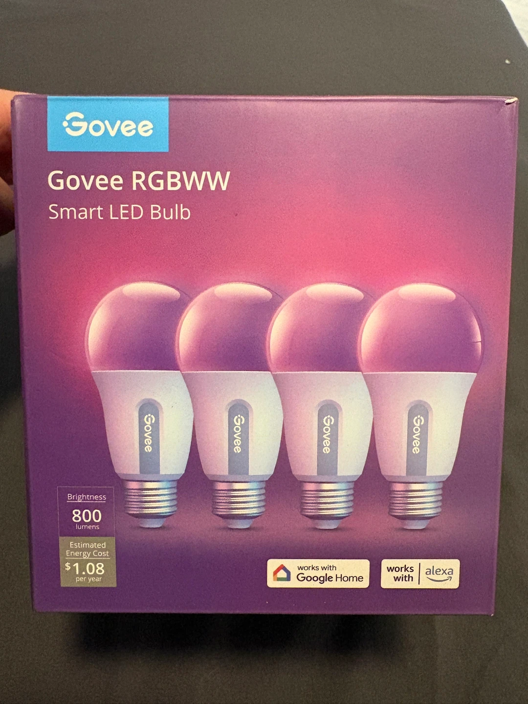 Govee RGBWW Smart LED Bulbs (4 Pack) – New