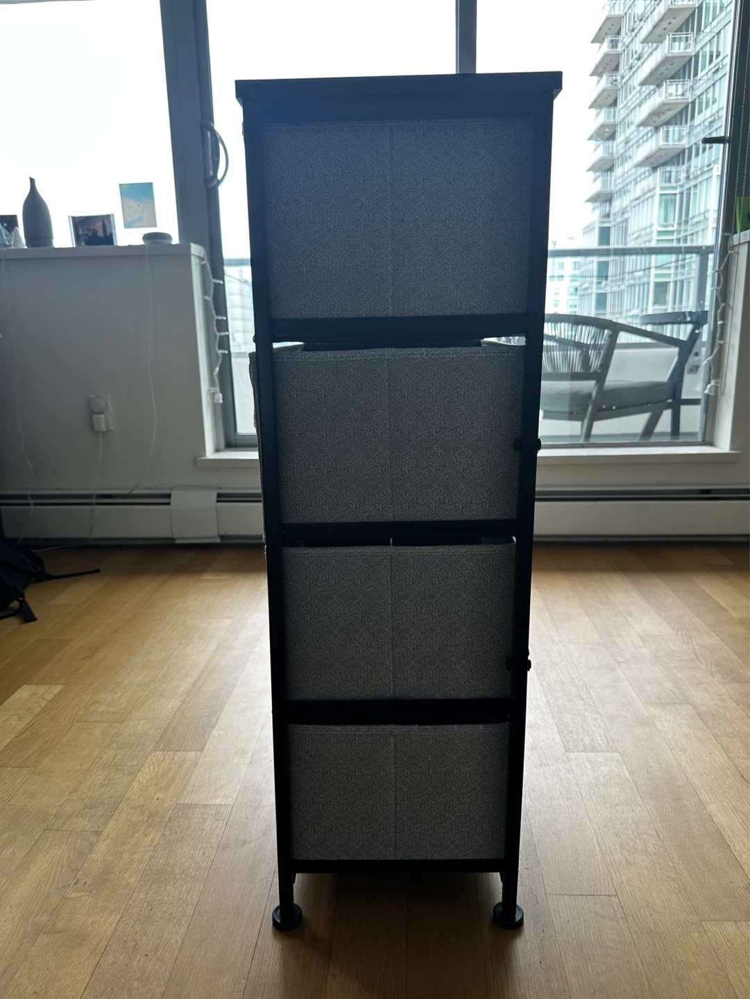 Black Fabric Storage Drawer Unit - photo 3