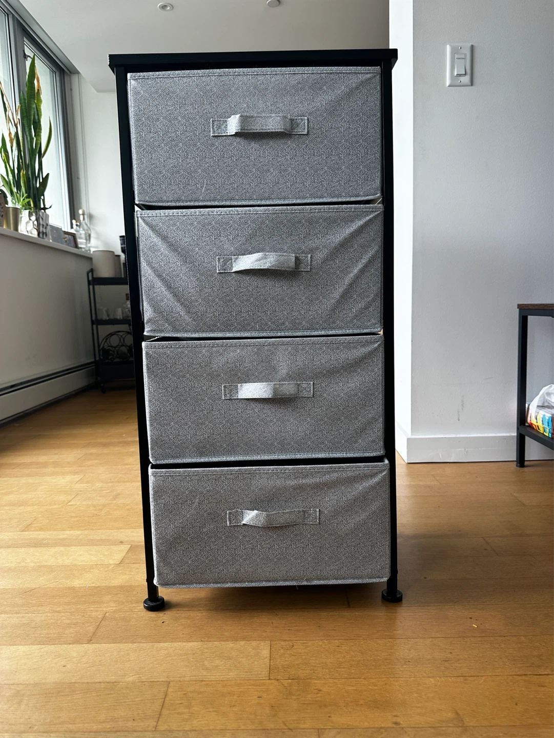 Black Fabric Storage Drawer Unit - photo 4
