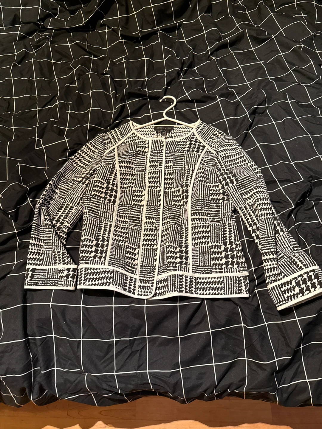 Black and White Patterned Blazer