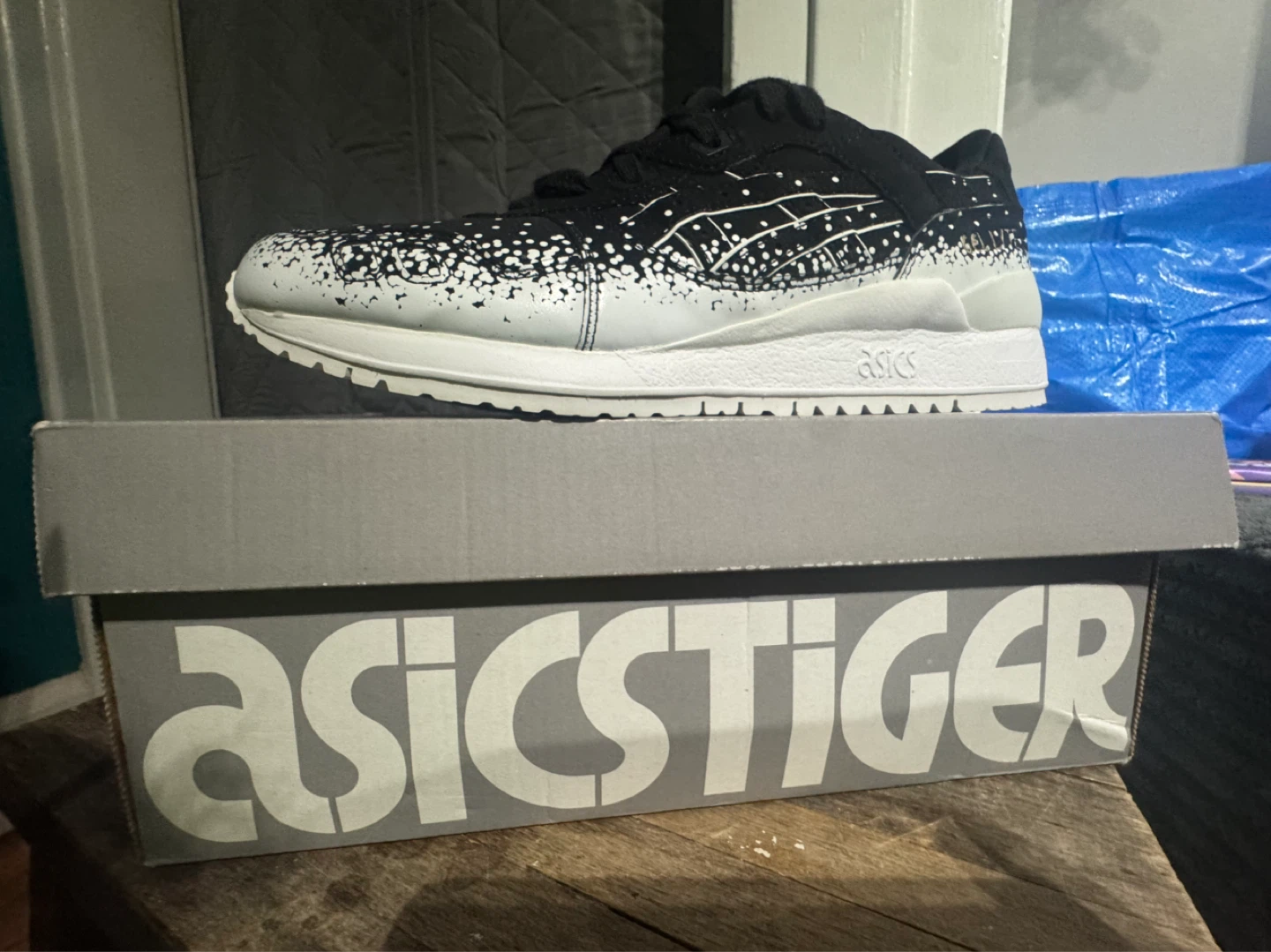 Asics Gel Lyte III Black White Sneakers Size 8.5