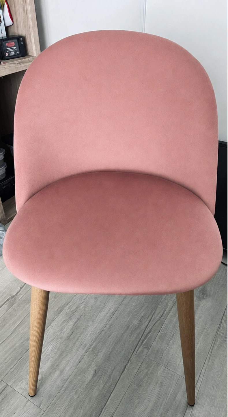 Pink Velvet Accent Chair