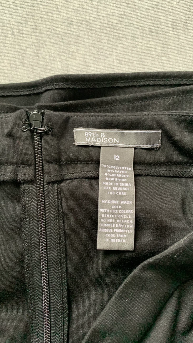 89th & Madison Black Ruffle Skirt Size 12 - photo 3