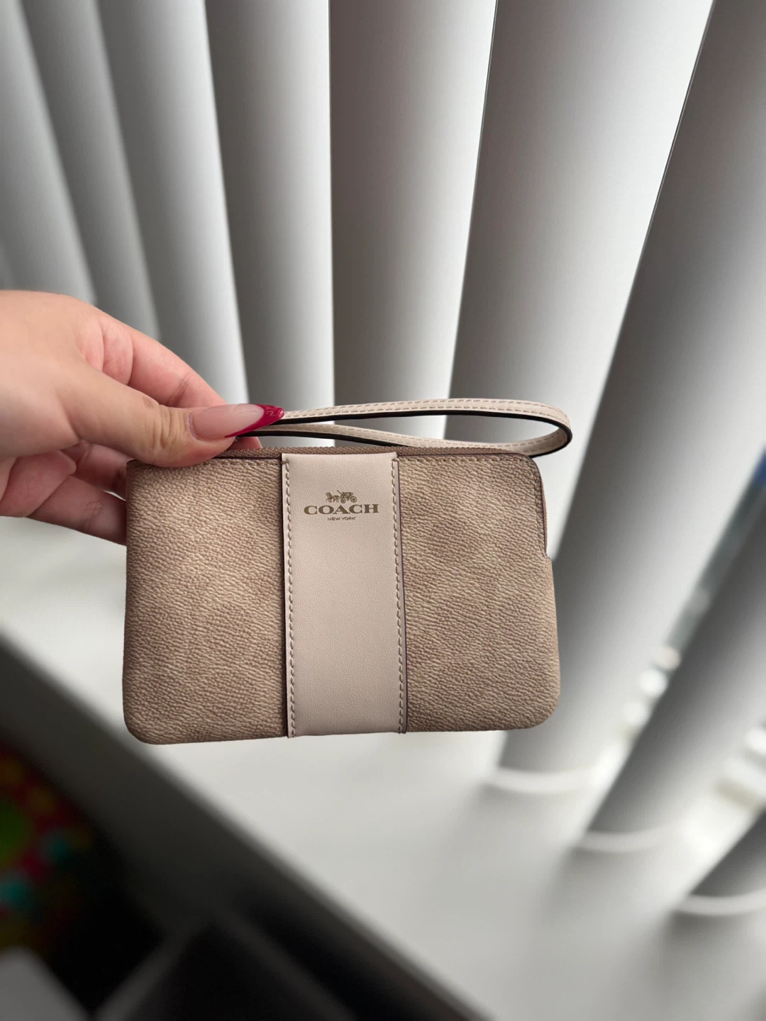Coach Wristlet wallet- Tan
