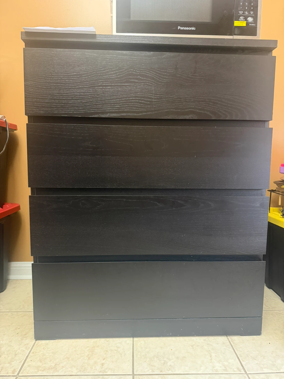 IKEA Malm Black 4-Drawer Dresser