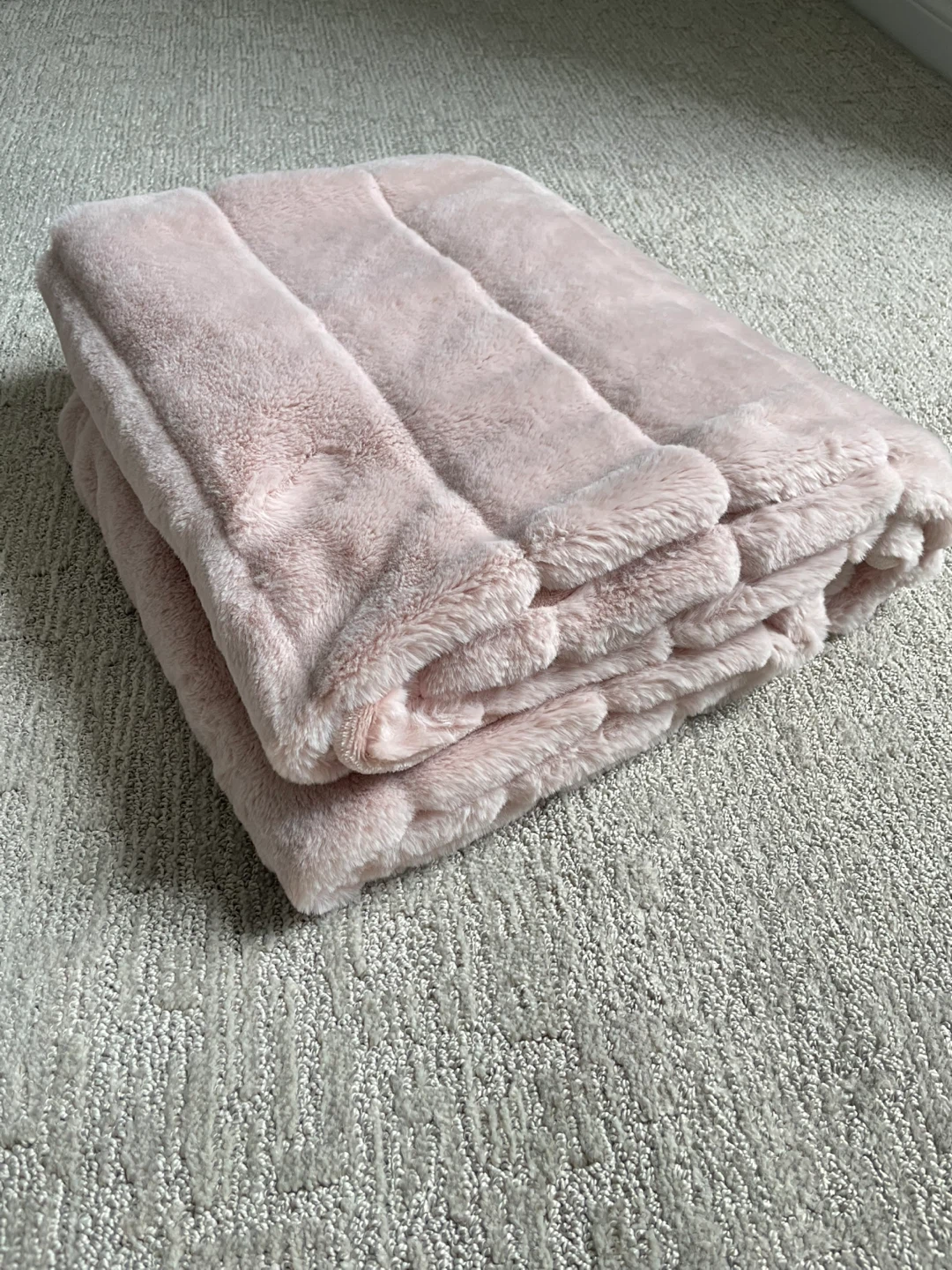 Indigo Plush Throw Blanket - Pink