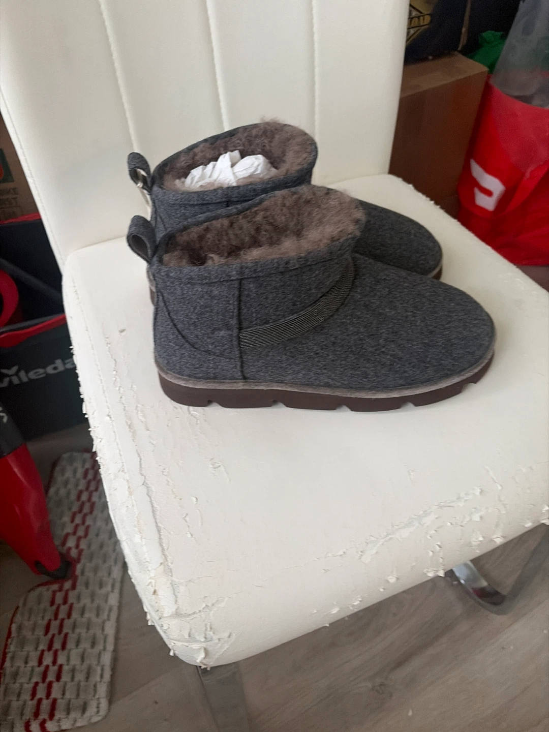 Women's Grey UGG-style Boots