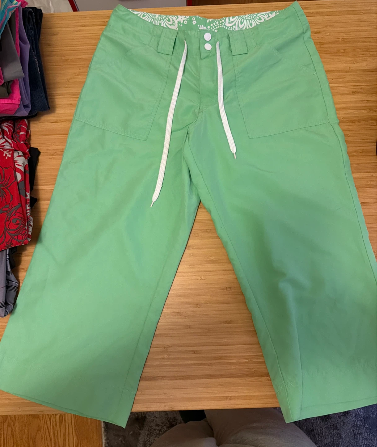 Light Green Cargo Style Pants