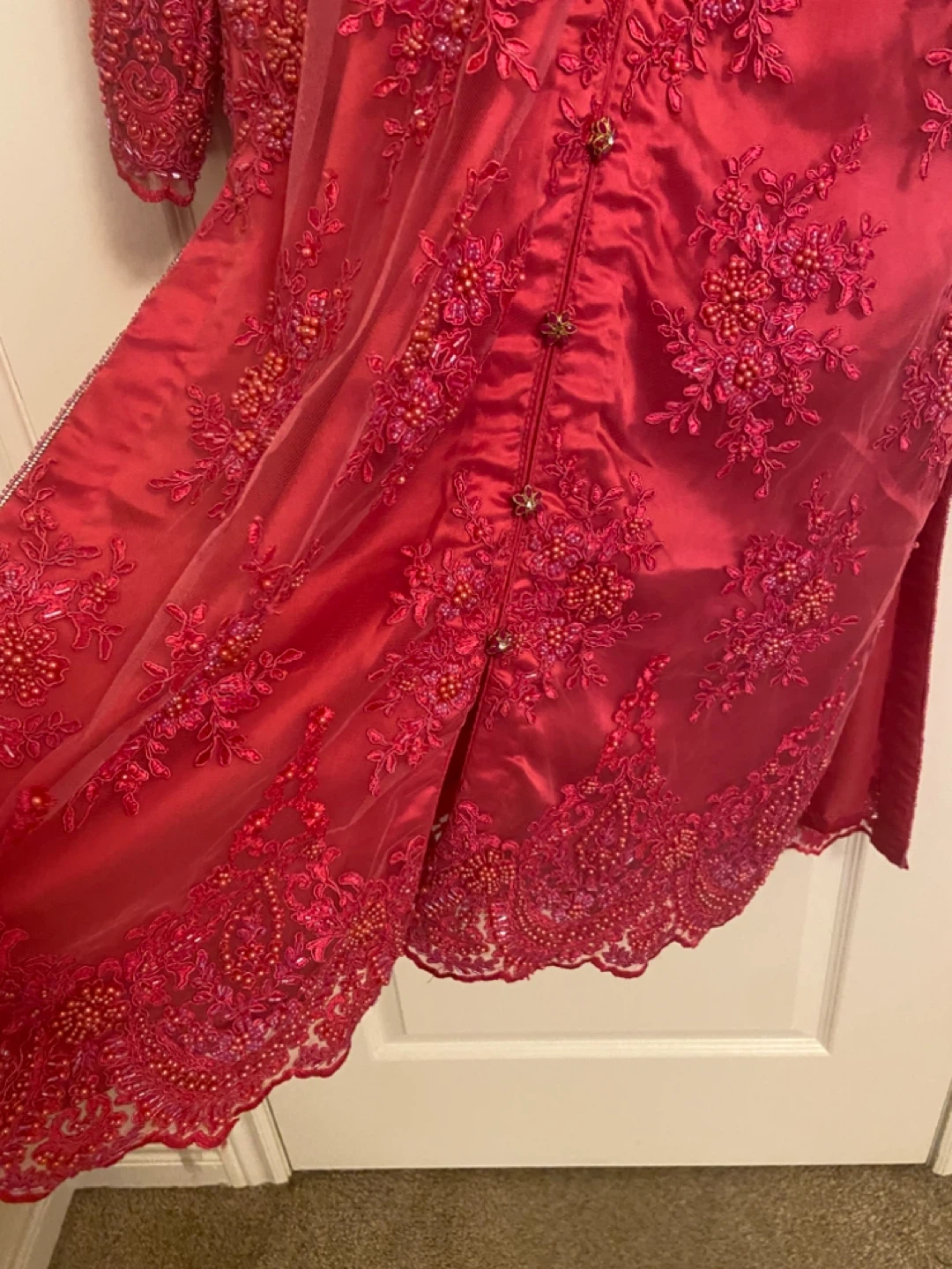 Women's net  Beaded Embroidered 3 piece lehnga dress - photo 4