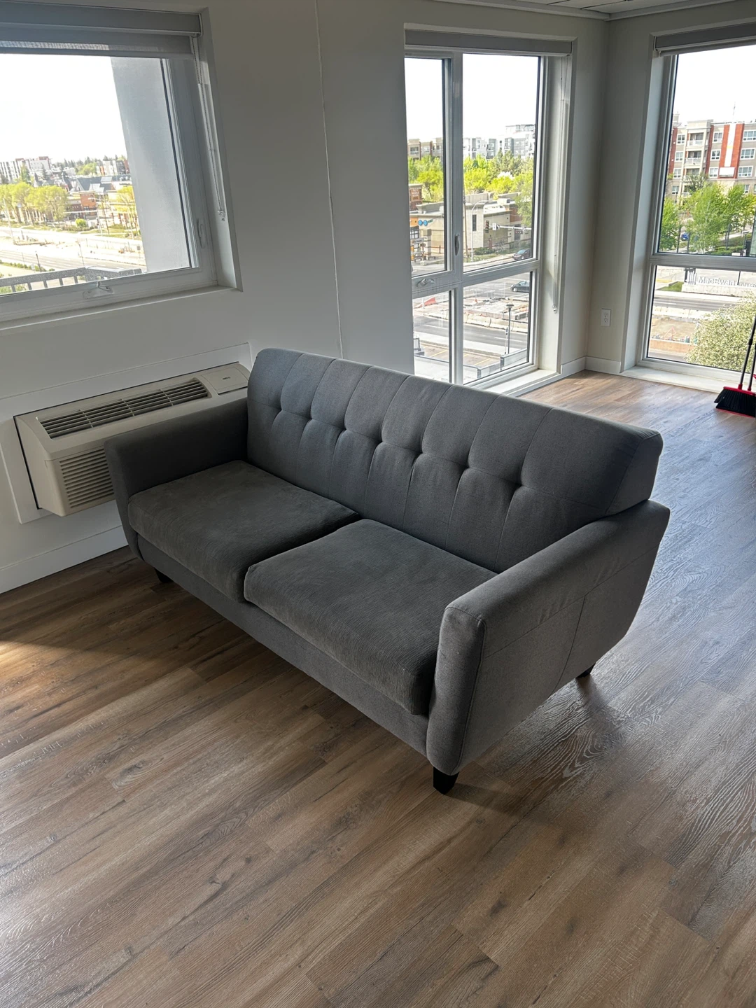 Grey Tufted Sofa