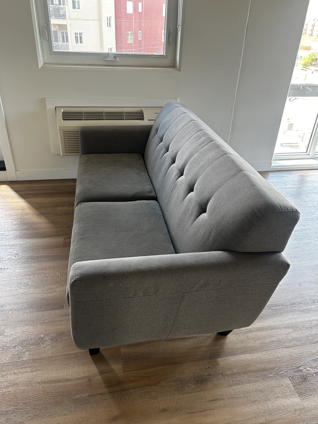 Grey Tufted Sofa - photo 4