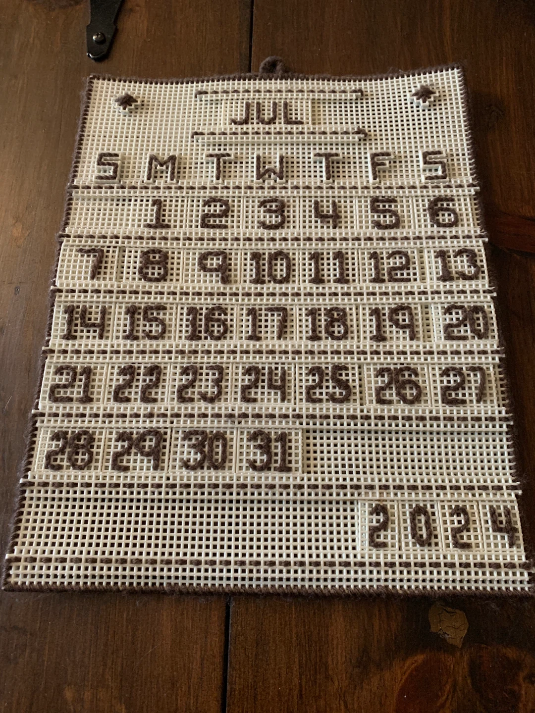 Calendar needlepoint
