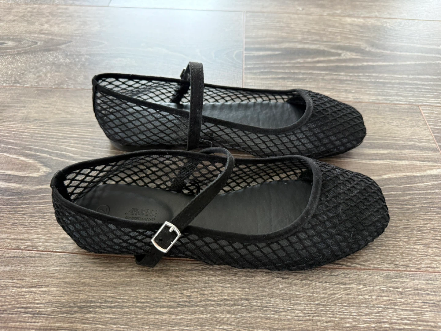 Black Mesh Ballet Flats - Size 7
