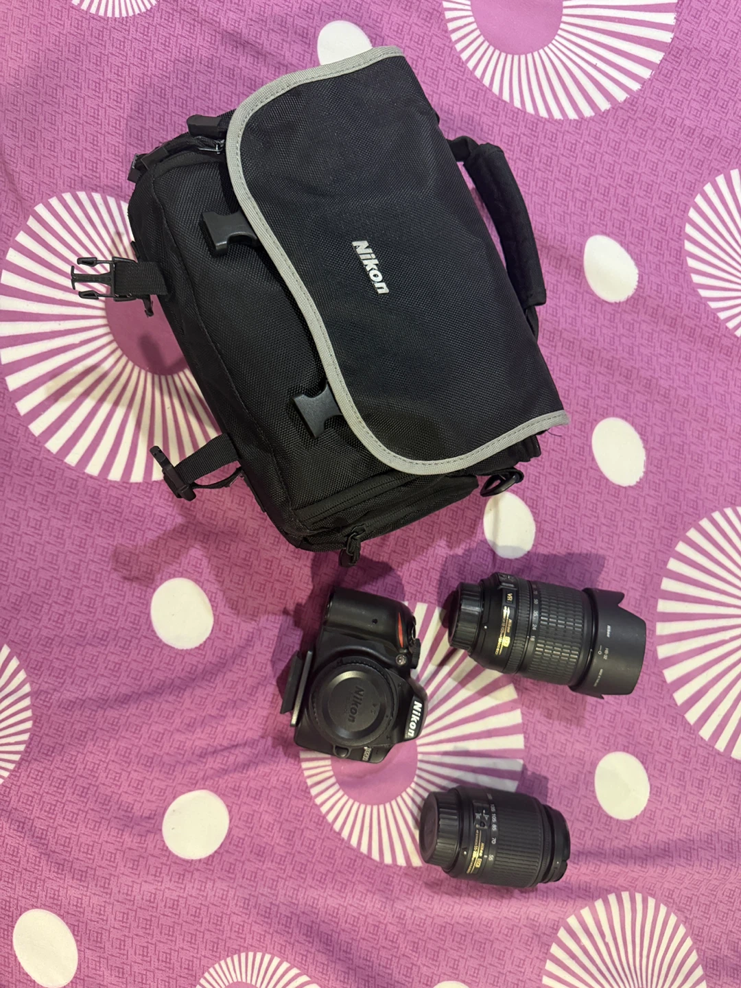 Nikon D3200 DSLR Camera with 2 Lenses and Bag