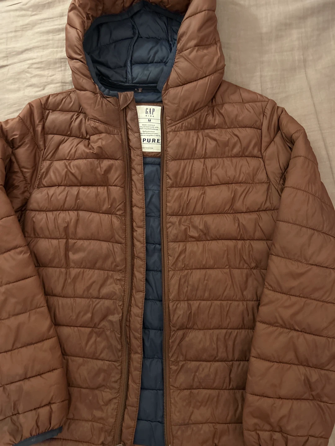 Gap Kids Puffer Jacket - Brown - Size M