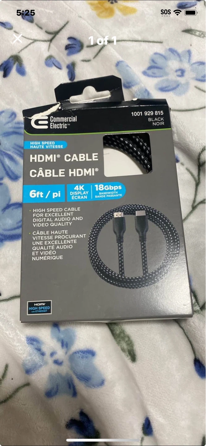 Commercial Electric 6ft High Speed HDMI Cable