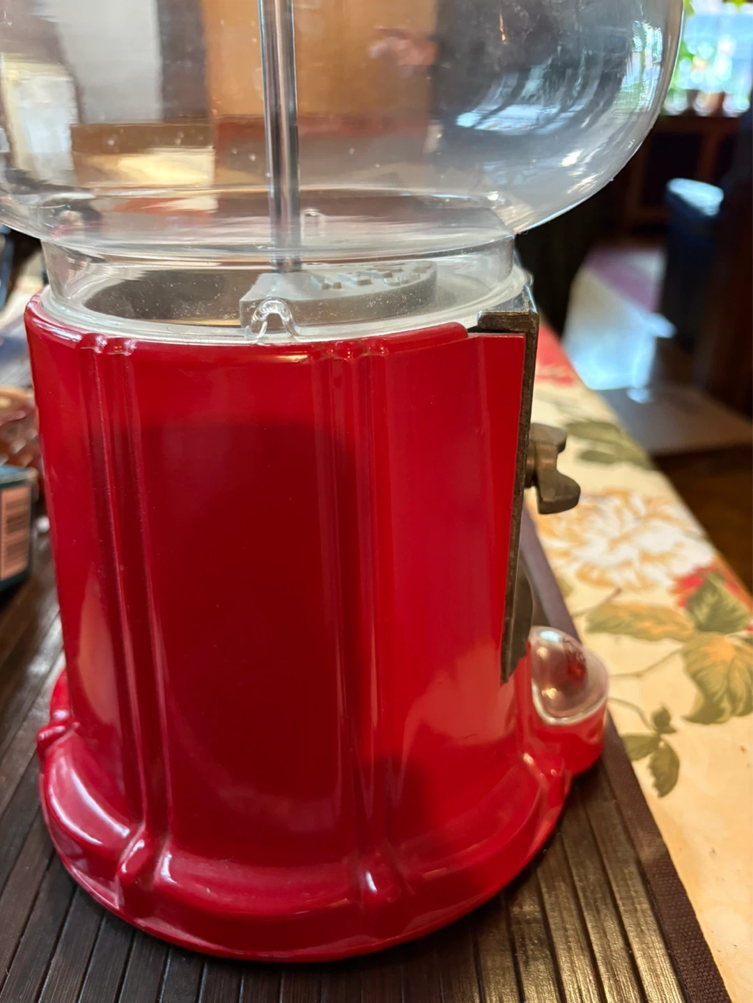 Vintage Red Carousel Gumball Machine - photo 4