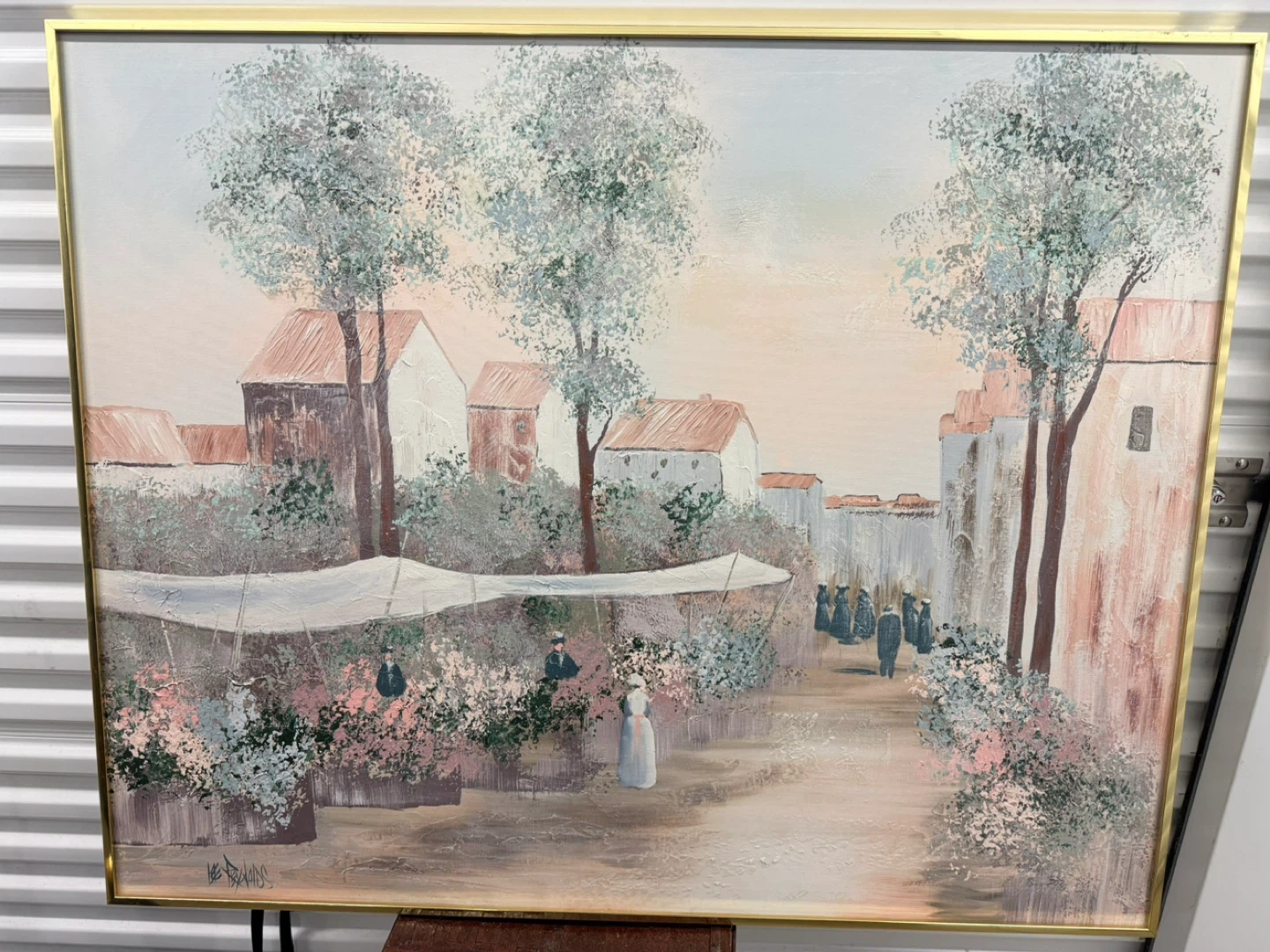 Lee Reynolds Oil Painting - European Market Scene - photo 2