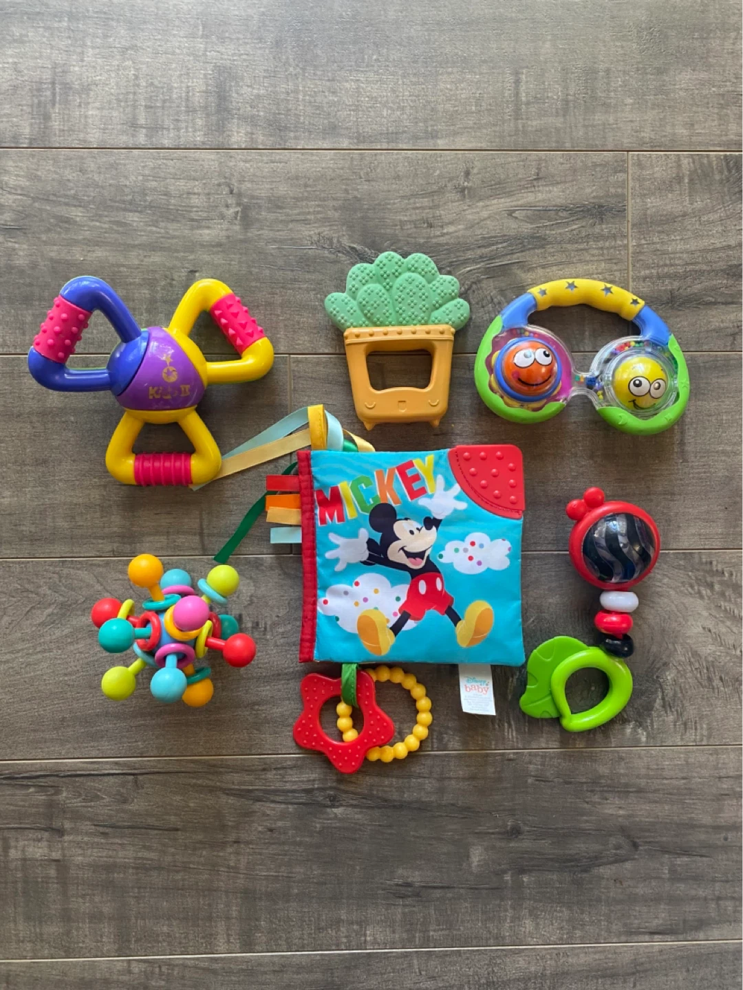 Baby Toys Bundle - Mickey Mouse, Rattle, Teether & More