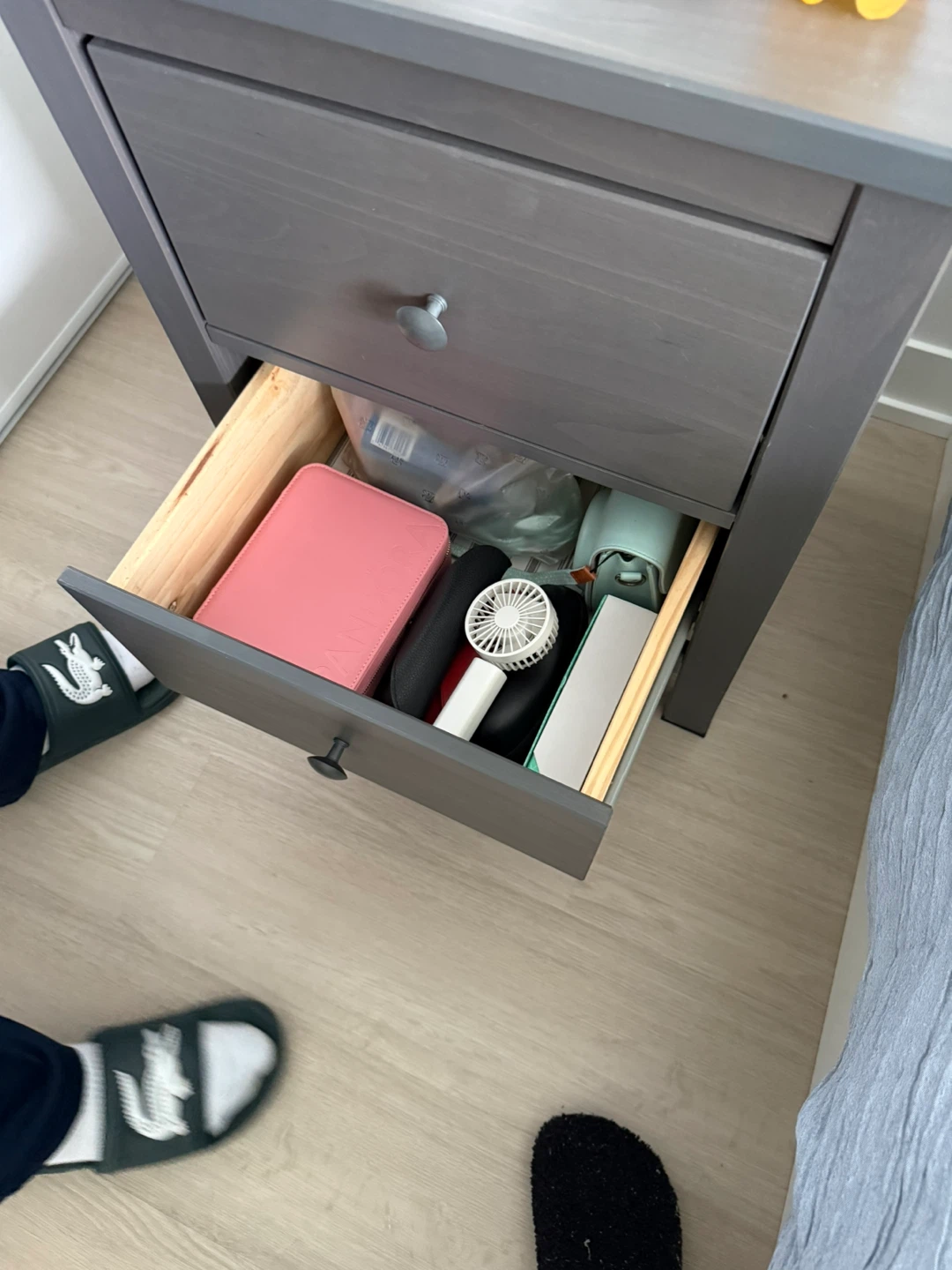 IKEA - Grey 2-Drawer Nightstand - photo 4