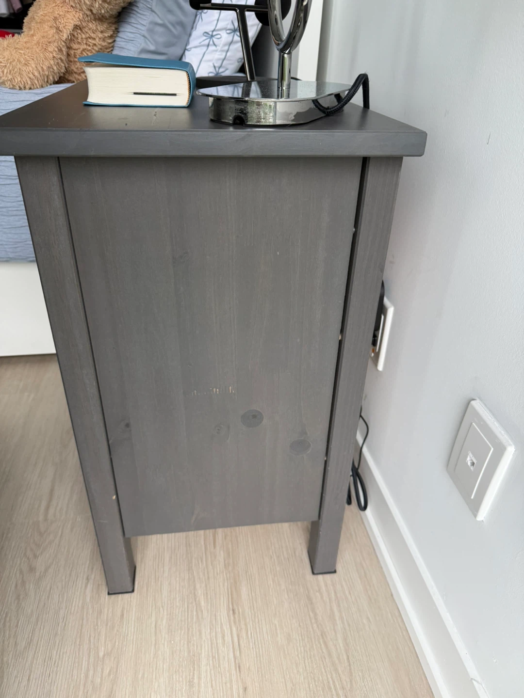 IKEA - Grey 2-Drawer Nightstand - photo 2