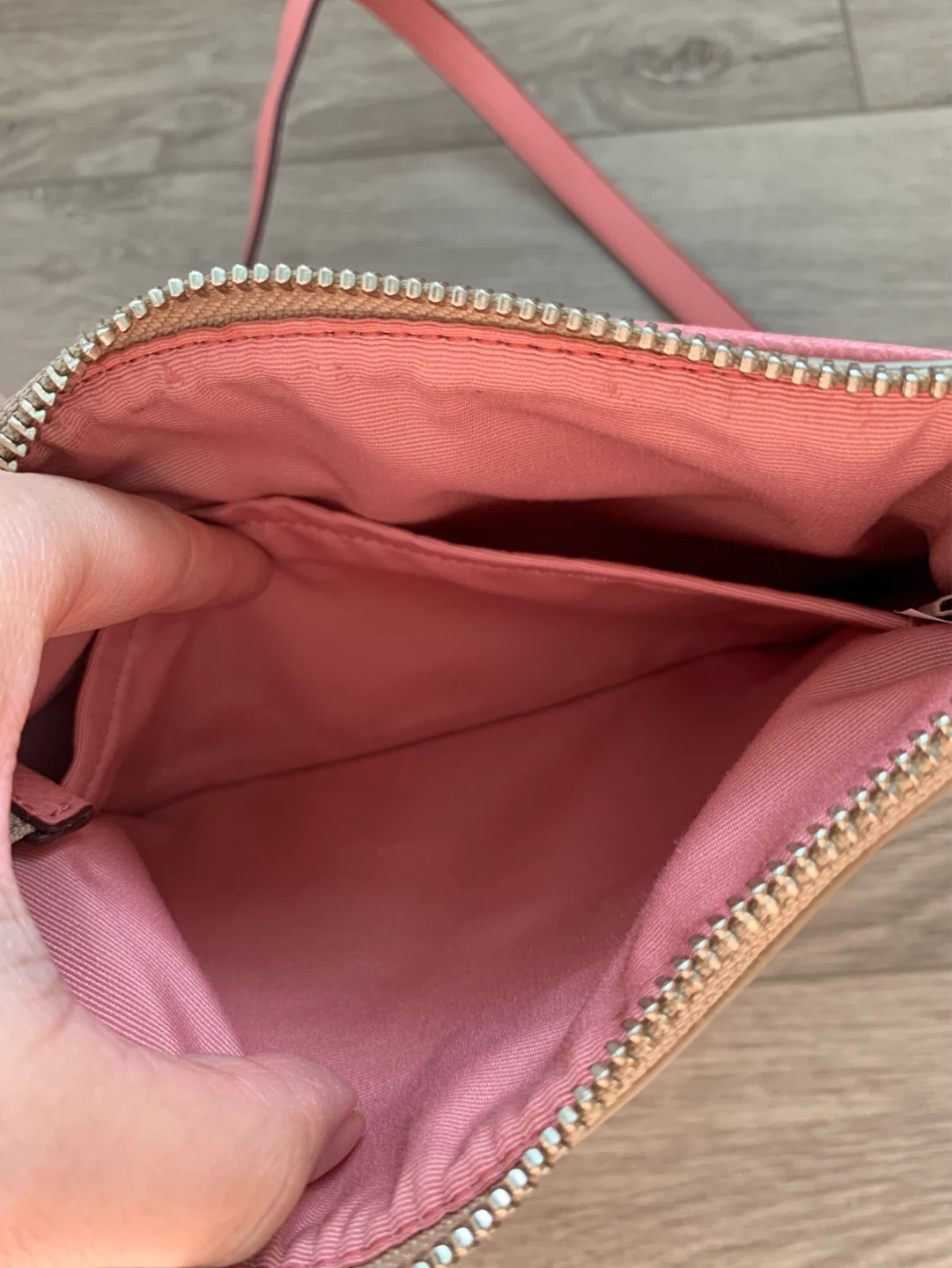 Coach Signature Jacquard Crossbody Bag Pink Trim - photo 5