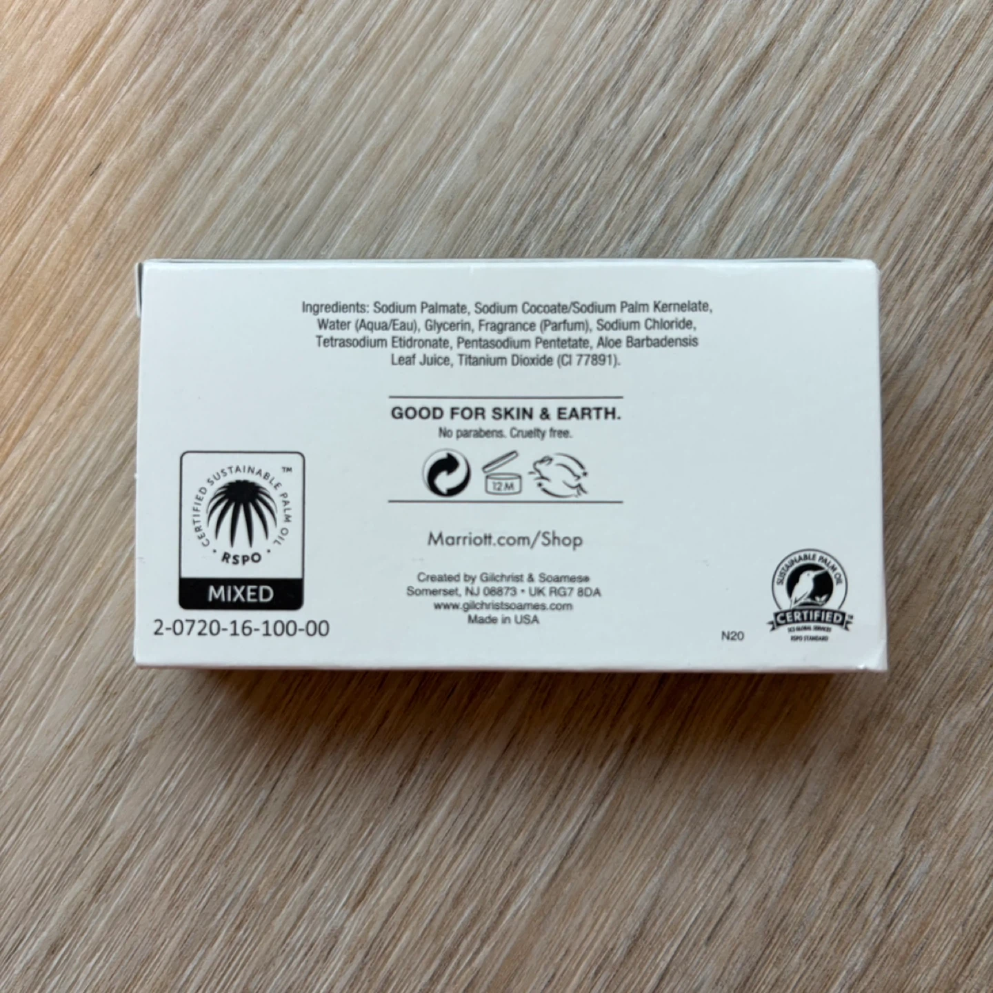 Gilchrist & Soames Warm Oak Skincare Bar with Aloe Vera - 30g - photo 2