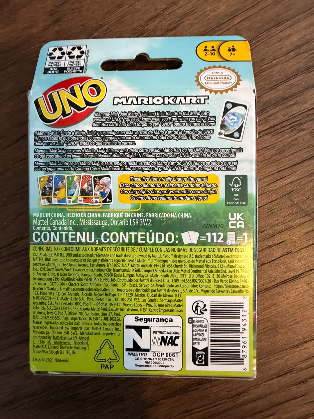Brand New GIFTABLE UNO Mario Kart Card Game - photo 2
