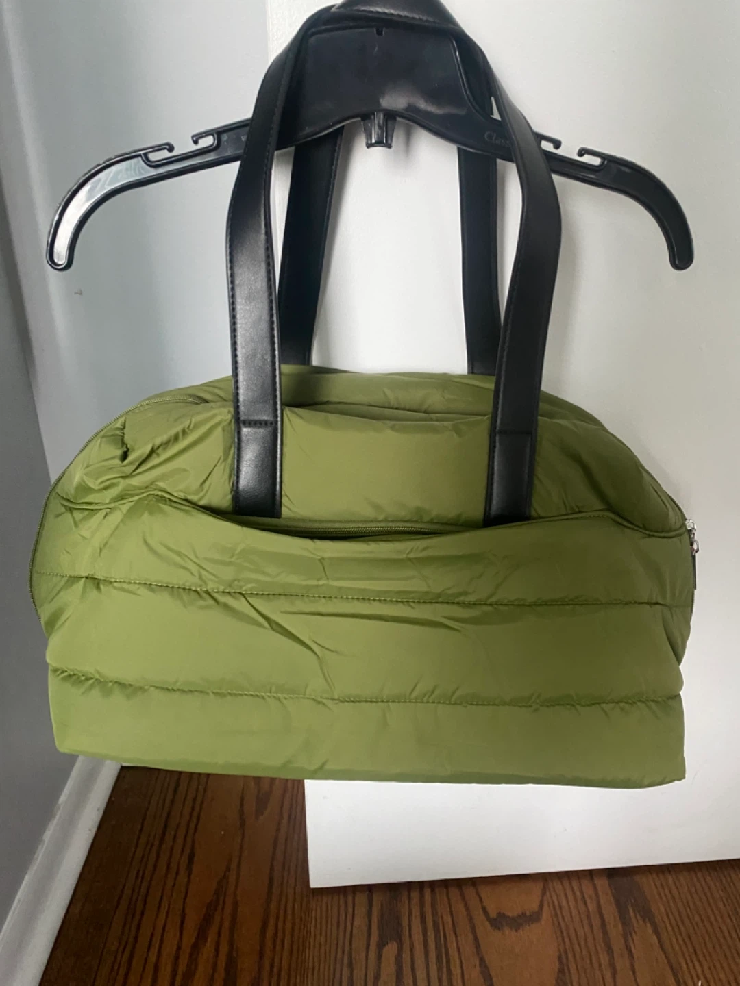 New Puffer Duffel Bag - Olive Green