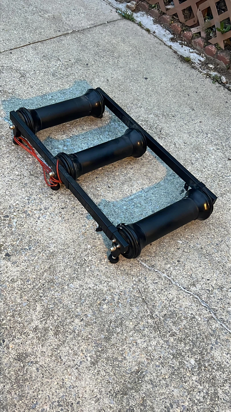 Black Bicycle Roller Training Stand