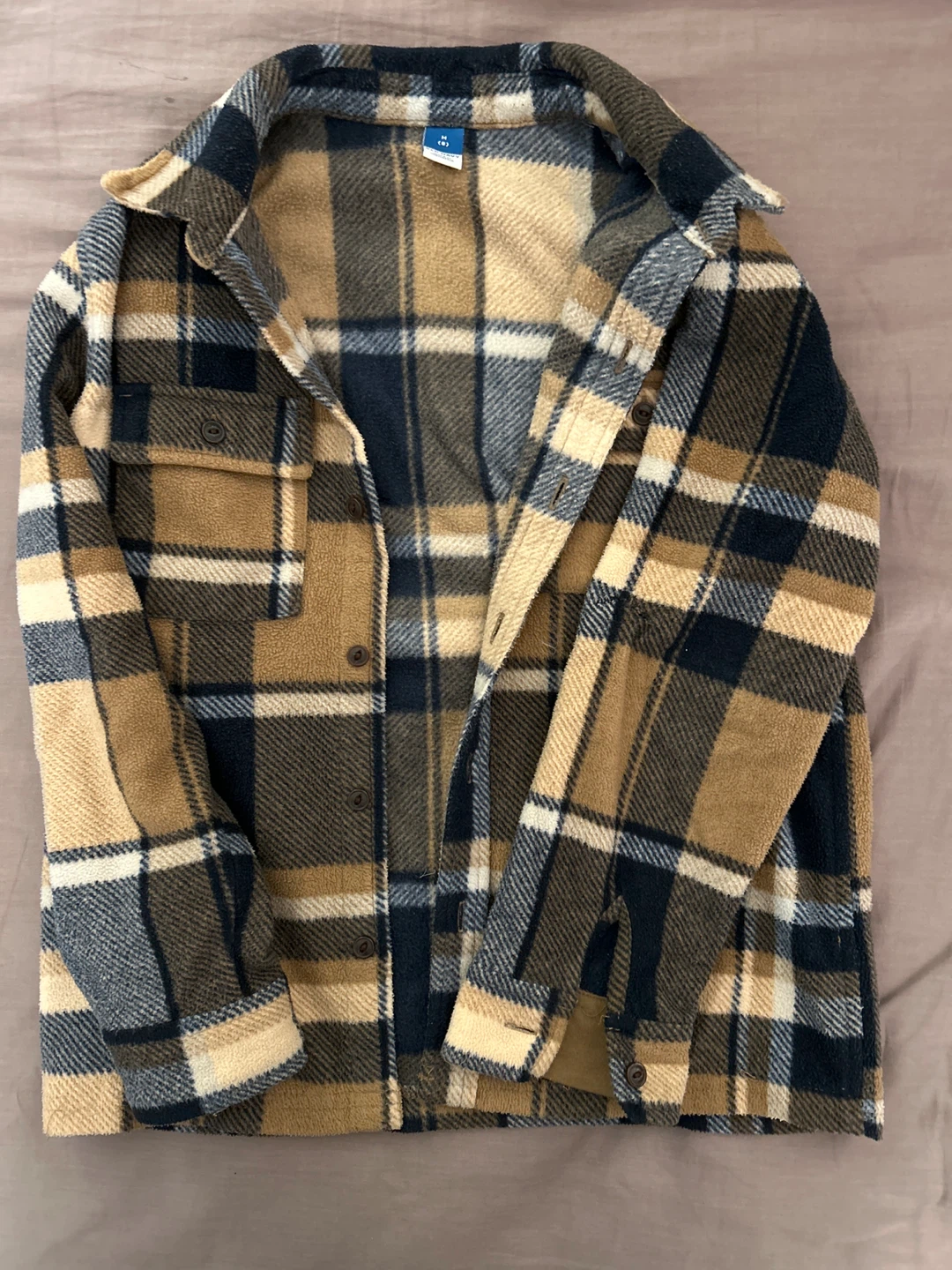 Old Navy Plaid Fleece Shirt Jacket