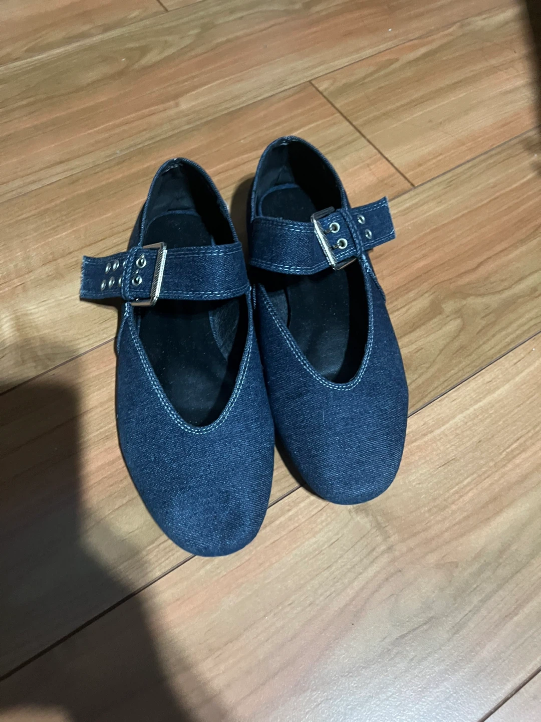 Blue Denim Mary Jane Flats