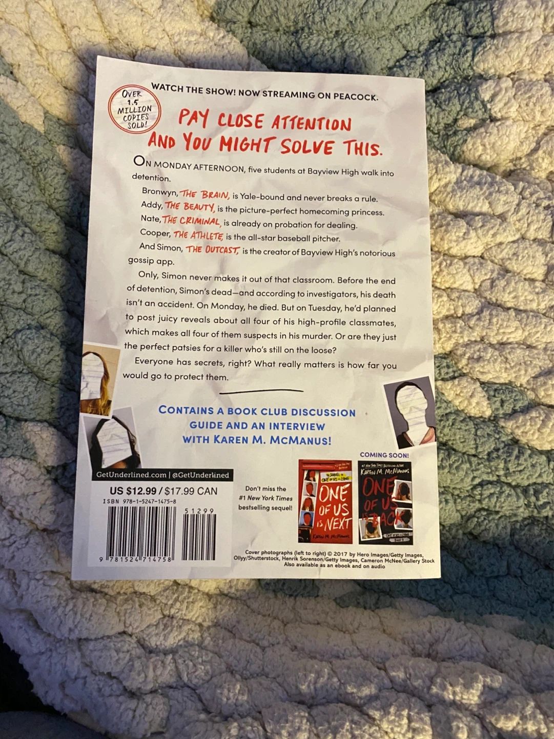 One of Us Is Lying by Karen M. McManus Book - photo 2